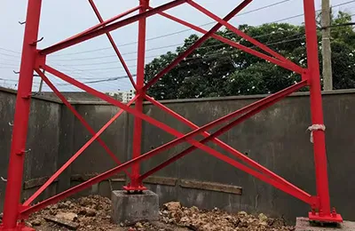 Pylône tubulaire en acier à 3 pieds de 50 m