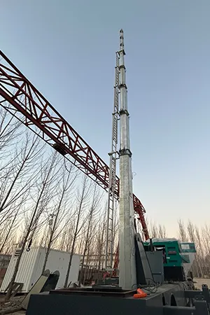 Cell On Wheels (COW) / Pylône télescopique portable de communication