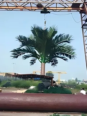 Levage et mise en place du pylône